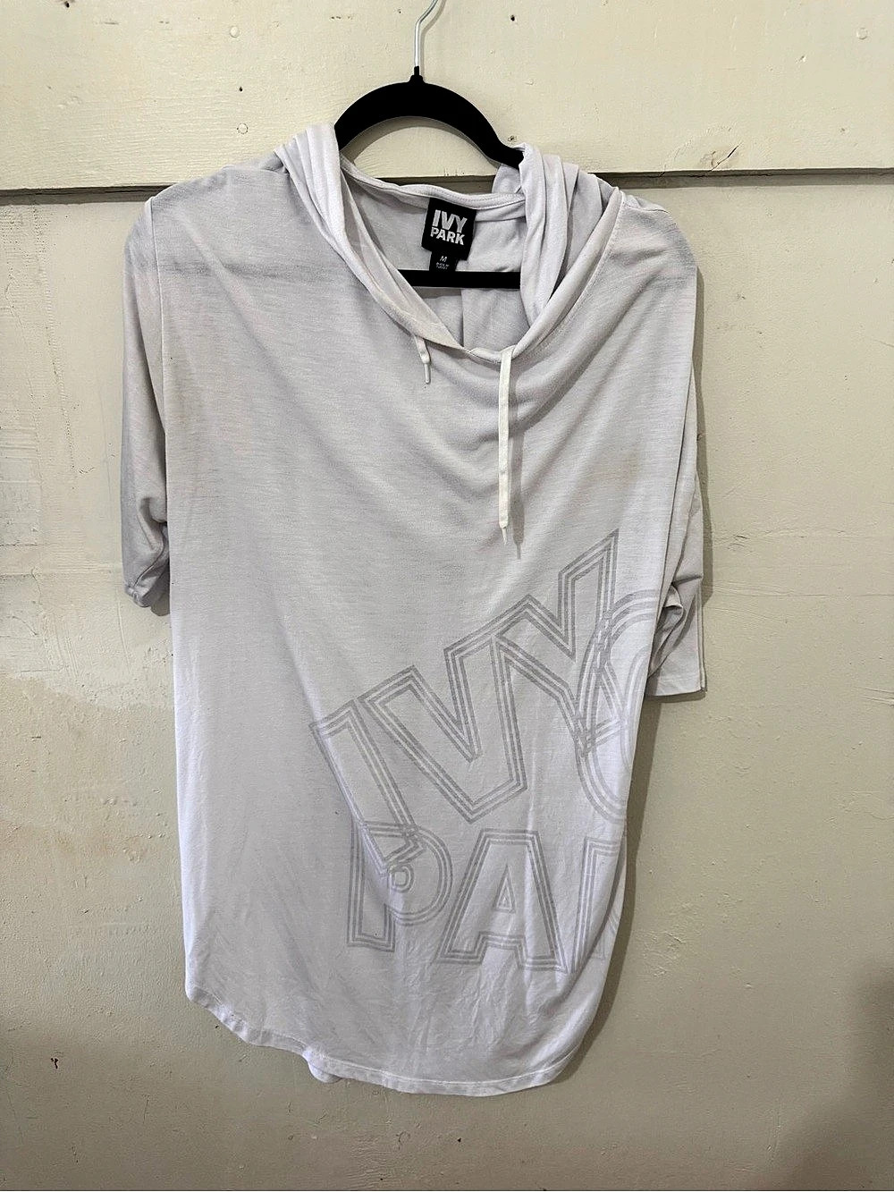 Ivy park White Hooded Short Sleeve Top